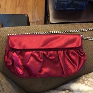 Ann Taylor Loft Red Satin Purse/Clutch